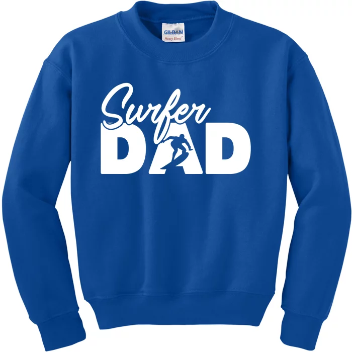 Surfing Papa Funny Surfing Dad Father Gift Kids Sweatshirt