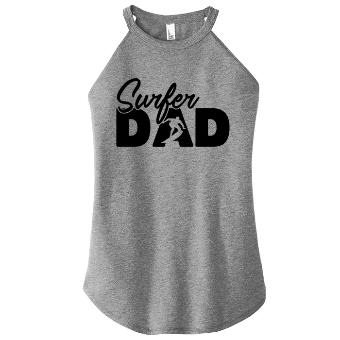 Surfing Papa Funny Surfing Dad Father Gift Women’s Perfect Tri Rocker Tank