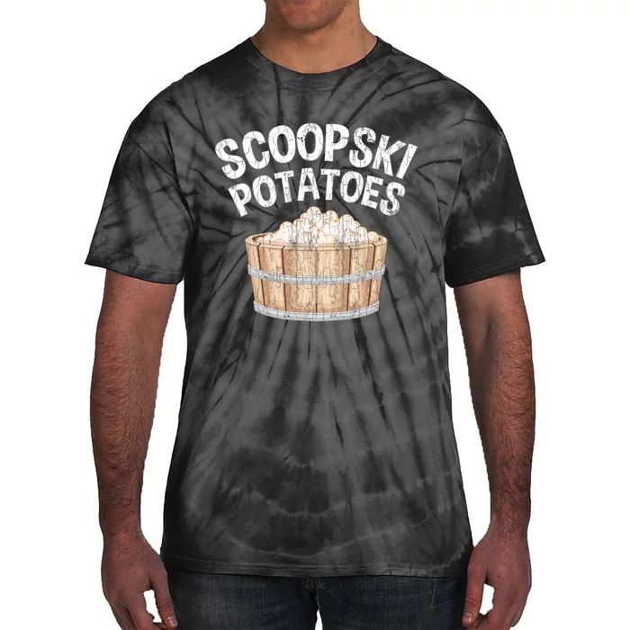 Scoopski Potato Funny Potatoes Vegetables Chips Tie-Dye T-Shirt