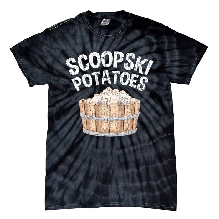 Scoopski Potato Funny Potatoes Vegetables Chips Tie-Dye T-Shirt