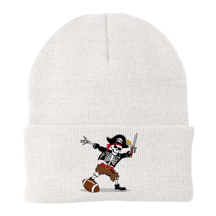 Skeleton Pirate Football Halloween Costume Design Knit Cap Winter Beanie