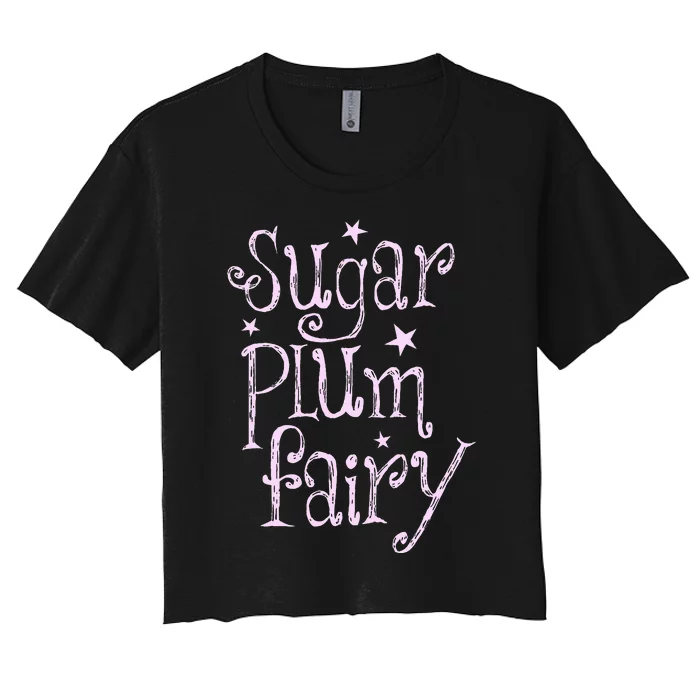 Sugar Plum Fairy Cute Christmas Women's Crop Top Tee