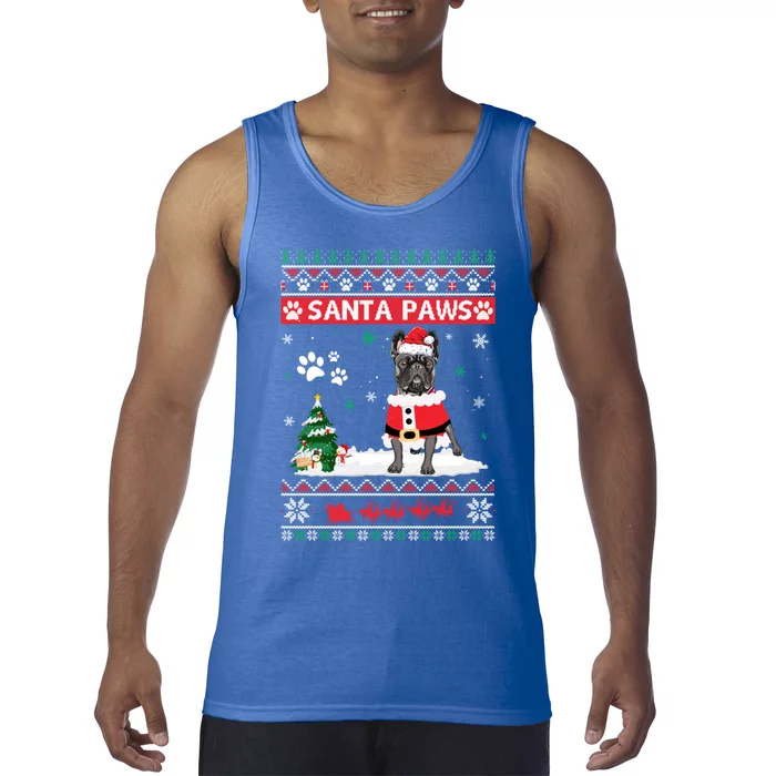 Santa Paws French Bulldog Merry Christmas Dog Funny Xmas Gift Tank Top