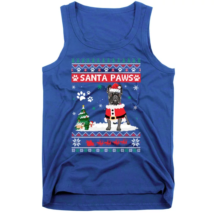 Santa Paws French Bulldog Merry Christmas Dog Funny Xmas Gift Tank Top