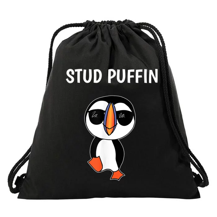 Stud Puffin Funny Bird Drawstring Bag