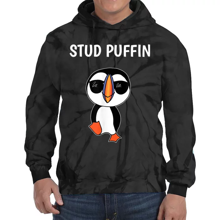 Stud Puffin Funny Bird Tie Dye Hoodie