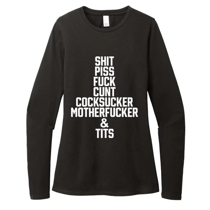 Shit Piss Fuck Cunt Cocksucker Motherfucker And Tits Womens CVC Long Sleeve Shirt