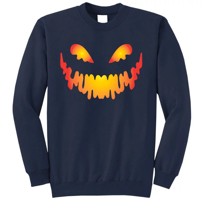 Scary Pumpkin Face Halloween Costume Premium Tall Sweatshirt