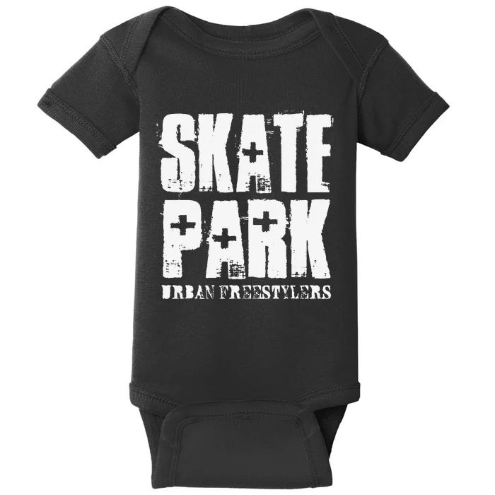 Skate Park Freestyle Skateboard Skater Gifts Baby Bodysuit