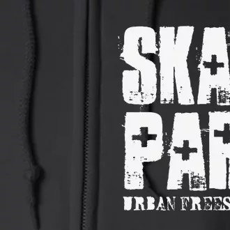 Skate Park Freestyle Skateboard Skater Gifts Full Zip Hoodie