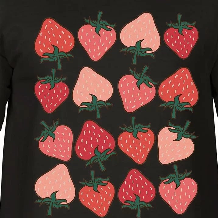 Strawberry Pattern Fruitarian Berry Strawberries Fruit Lover Comfort Colors T-Shirt