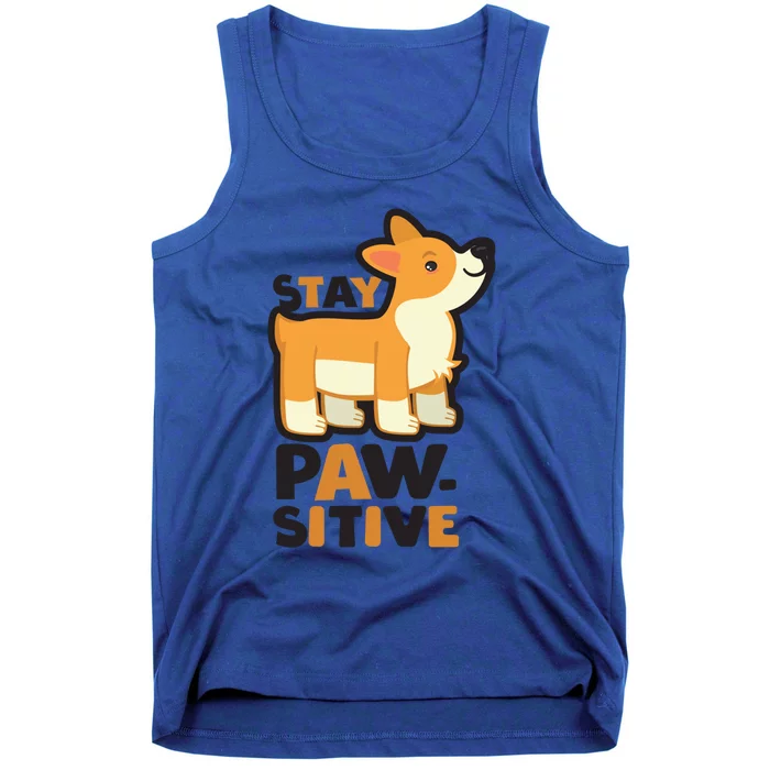 Stay Pawsitive Funny Gift Tank Top