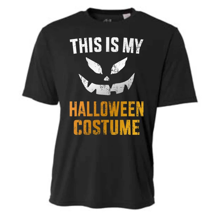 Scary Pumpkin Face Halloween Costume Cooling Performance Crew T-Shirt