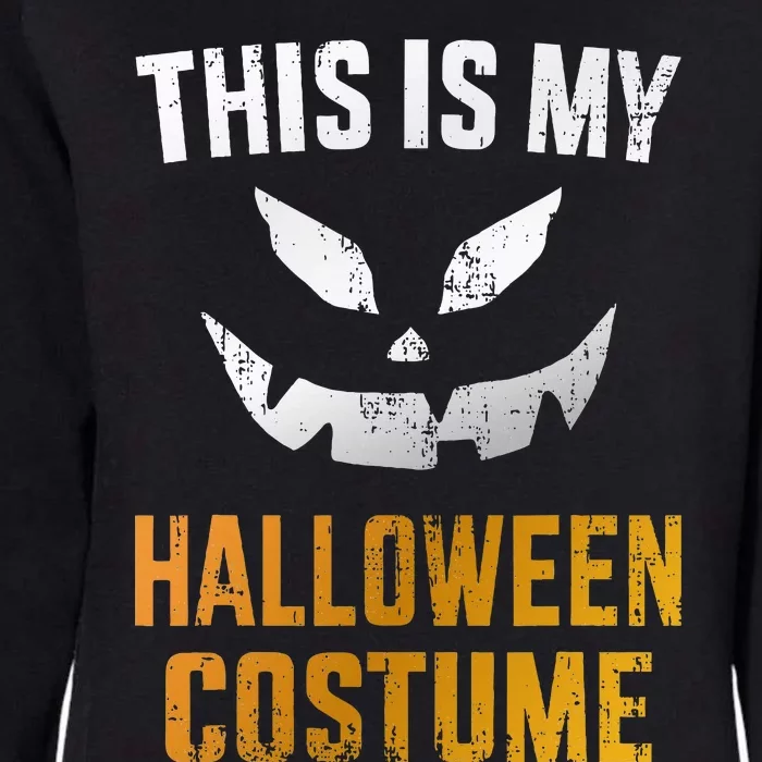 Scary Pumpkin Face Halloween Costume Womens California Wash Sweatshirt