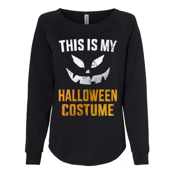 Scary Pumpkin Face Halloween Costume Womens California Wash Sweatshirt