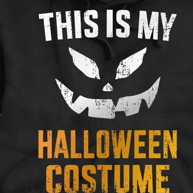 Scary Pumpkin Face Halloween Costume Tie Dye Hoodie