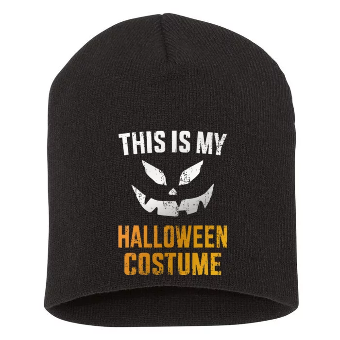 Scary Pumpkin Face Halloween Costume Short Acrylic Beanie