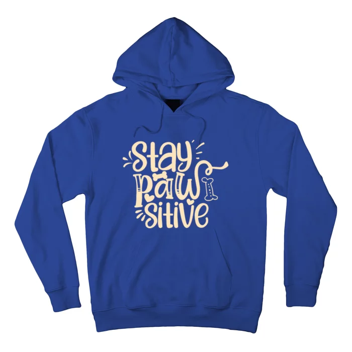 Stay Pawsitive Funny Gift Hoodie