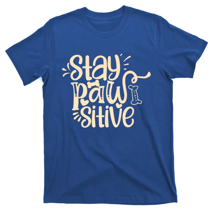 Stay Pawsitive Funny Gift T-Shirt