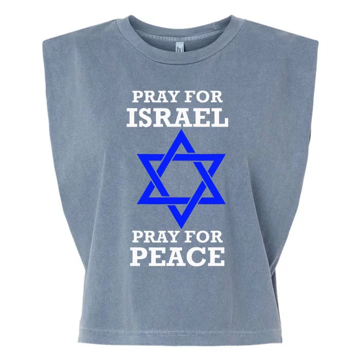 support Pray For Israel Peace Garment-Dyed Women's Muscle Tee