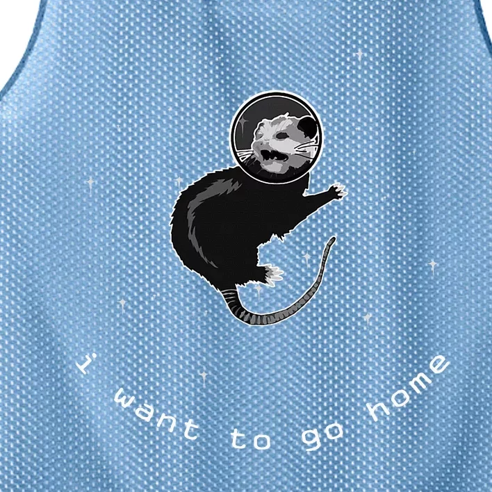 Space Possum Funny Introvert Anxiety Outer Space Mesh Reversible Basketball Jersey Tank