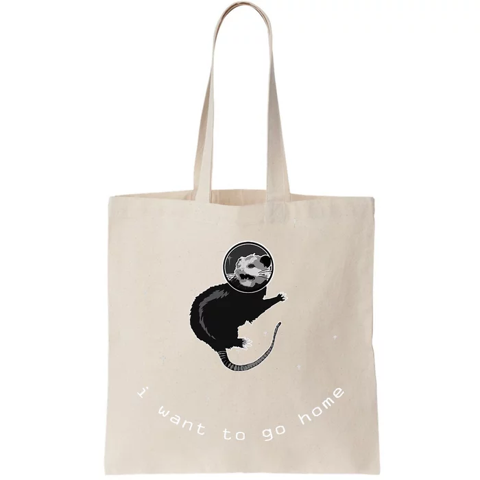 Space Possum Funny Introvert Anxiety Outer Space Tote Bag