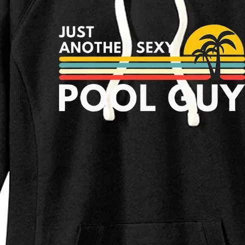 Sexy Pool Guy Palm Tree Women's Fleece Hoodie