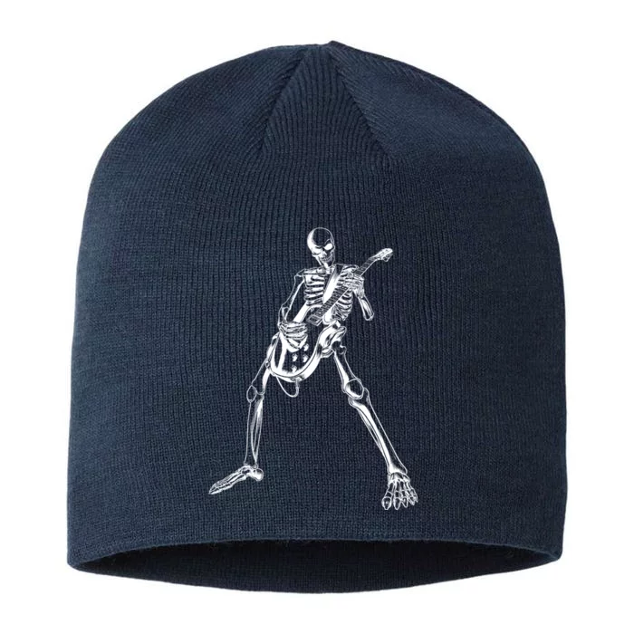 Skeleton Playing Guitar 8 1/2in Sustainable Knit Beanie