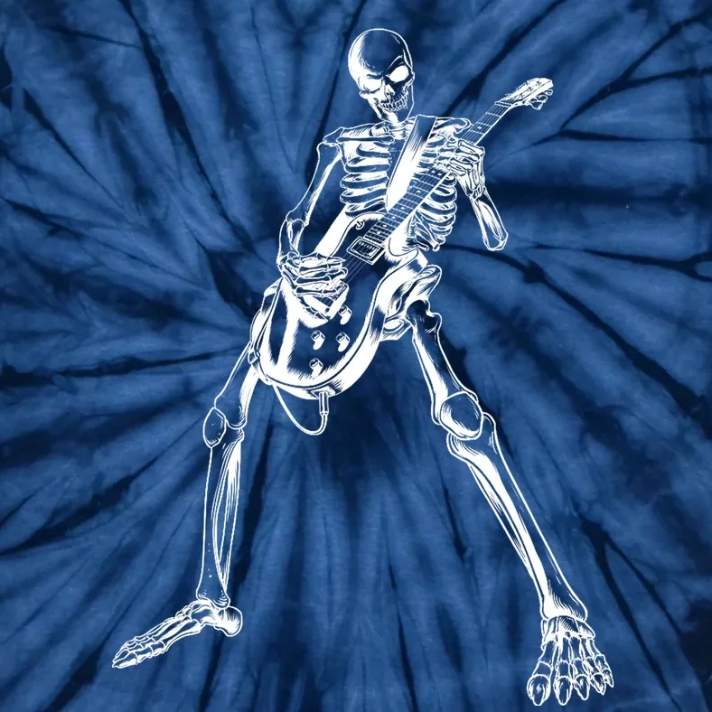 Skeleton Playing Guitar Tie-Dye T-Shirt