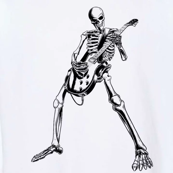 Skeleton Playing Guitar Garment-Dyed Sweatshirt