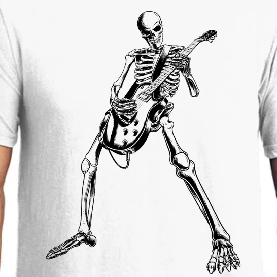 Skeleton Playing Guitar Pajama Set