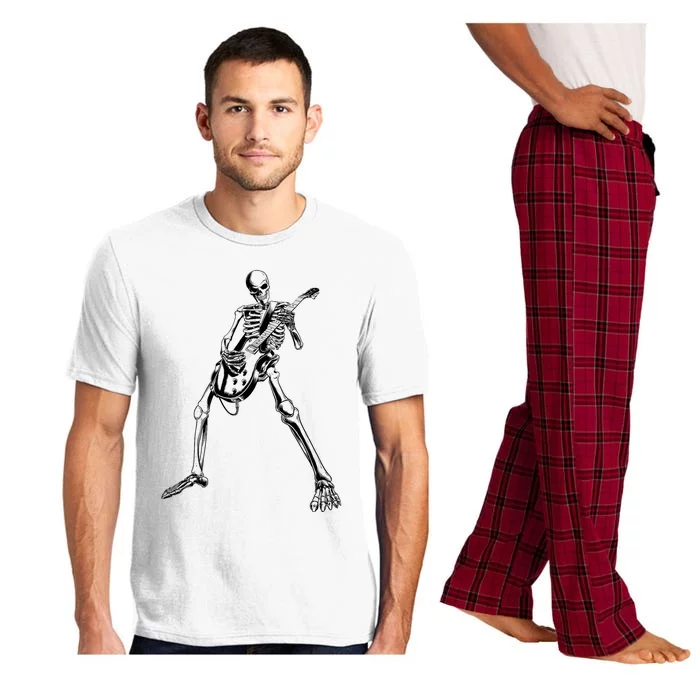 Skeleton Playing Guitar Pajama Set