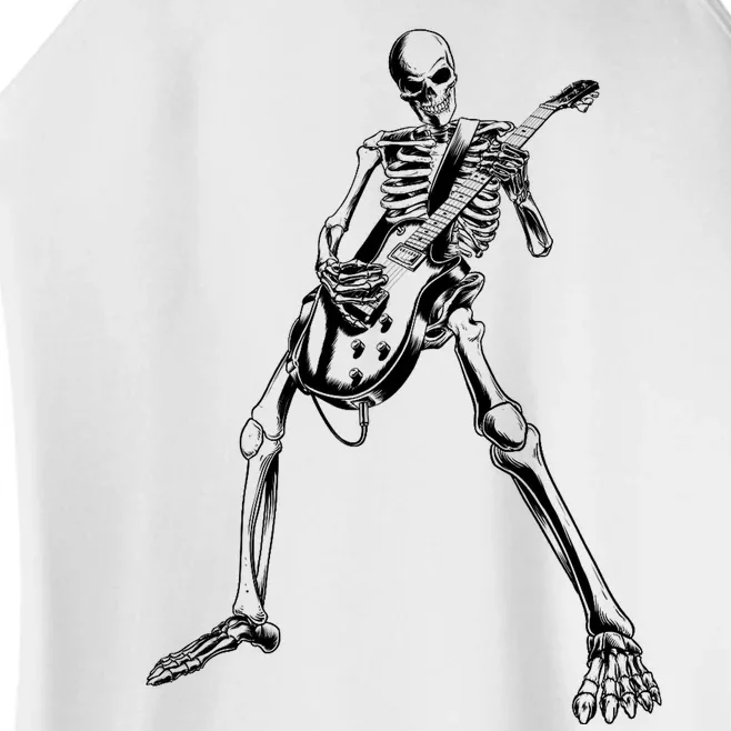 Skeleton Playing Guitar Women’s Perfect Tri Rocker Tank