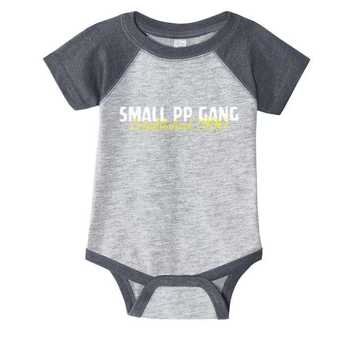 Small Pp Gang Established 1990 Funny Apparel Infant Baby Jersey Bodysuit