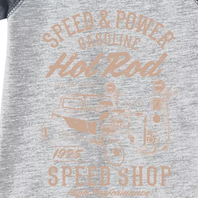 Speed & Power Gasoline Hot Rod Speed Shop Infant Baby Jersey Bodysuit