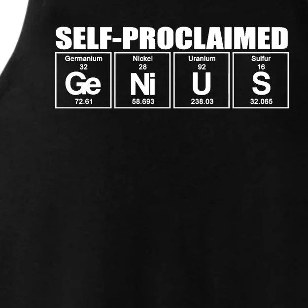 Self Proclaimed Genius Funny Gift Ladies Tri-Blend Wicking Tank