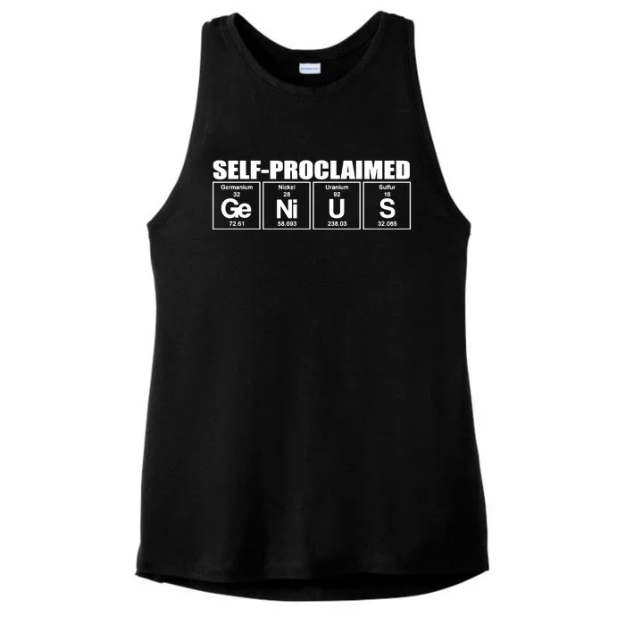 Self Proclaimed Genius Funny Gift Ladies Tri-Blend Wicking Tank