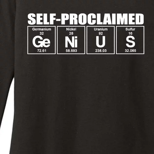 Self Proclaimed Genius Funny Gift Womens CVC Long Sleeve Shirt