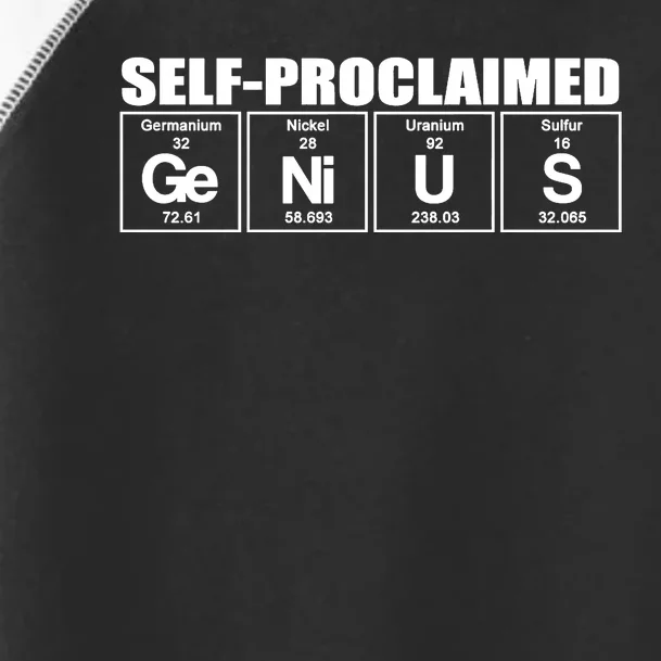 Self Proclaimed Genius Funny Gift Toddler Fine Jersey T-Shirt