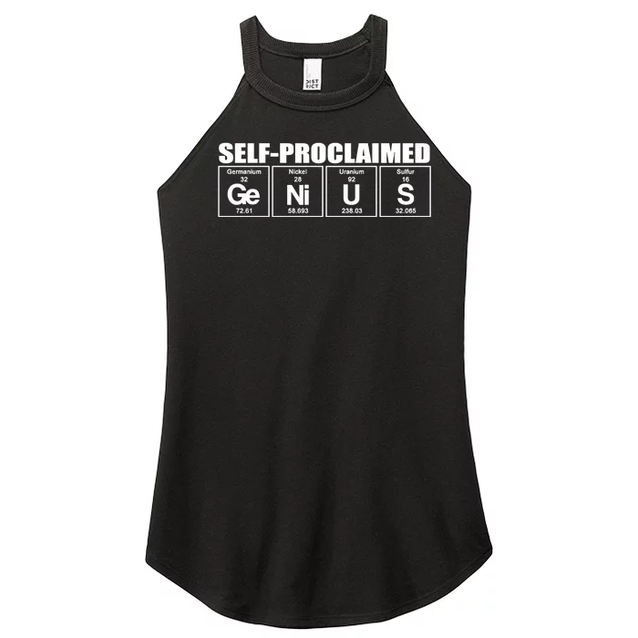 Self Proclaimed Genius Funny Gift Women’s Perfect Tri Rocker Tank