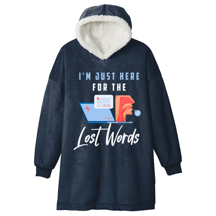 Speech Pathology Gift Cute Slp Quote Speech Therapist Gift Hooded Wearable Blanket