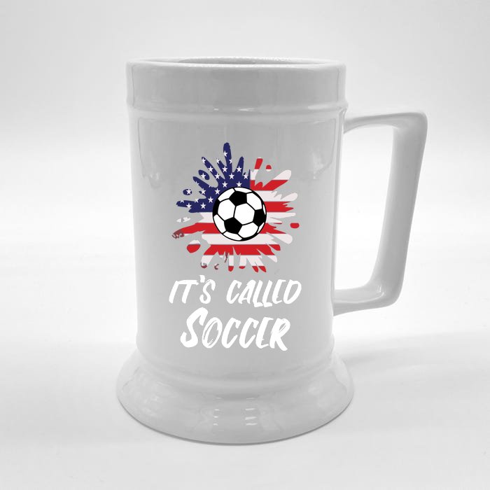 Soccer Players Gift Its Called Soccer funny futbol Long Sleeve Front & Back Beer Stein