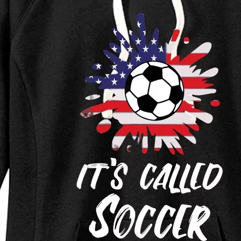 Soccer Players Gift Its Called Soccer funny futbol Women's Fleece Hoodie