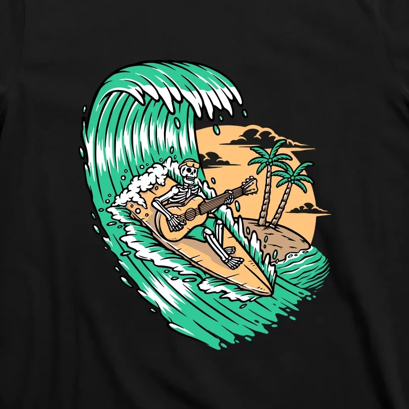 Surf Playing Guitar While Surfing Gift T-Shirt