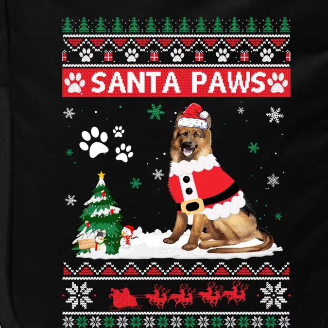 Santa Paws Ger Shepherd Merry Christmas Dog Funny Xmas Funny Gift Impact Tech Backpack