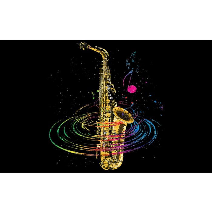 Sax Player Gift Idea Saxophonist Music Notes Saxophone Bumper Sticker