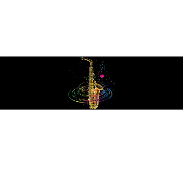 Sax Player Gift Idea Saxophonist Music Notes Saxophone Bumper Sticker