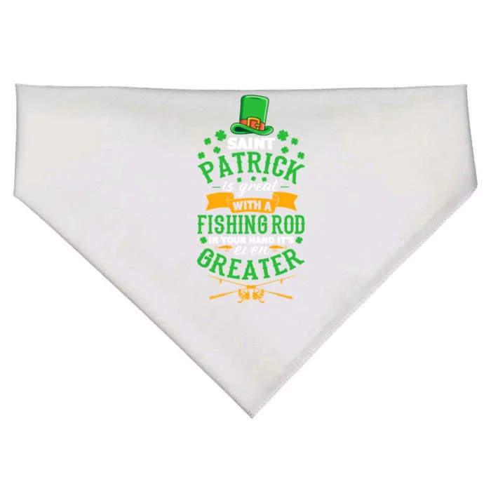 Saint Patrick? Great But While Fishing It's Even Greater! Gift USA-Made Doggie Bandana