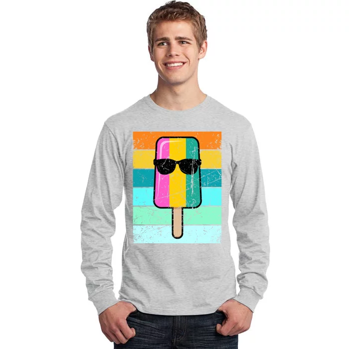 Summer Popsicle Gift Funny Ice Cream Beach Pool Party Gift Tall Long Sleeve T-Shirt