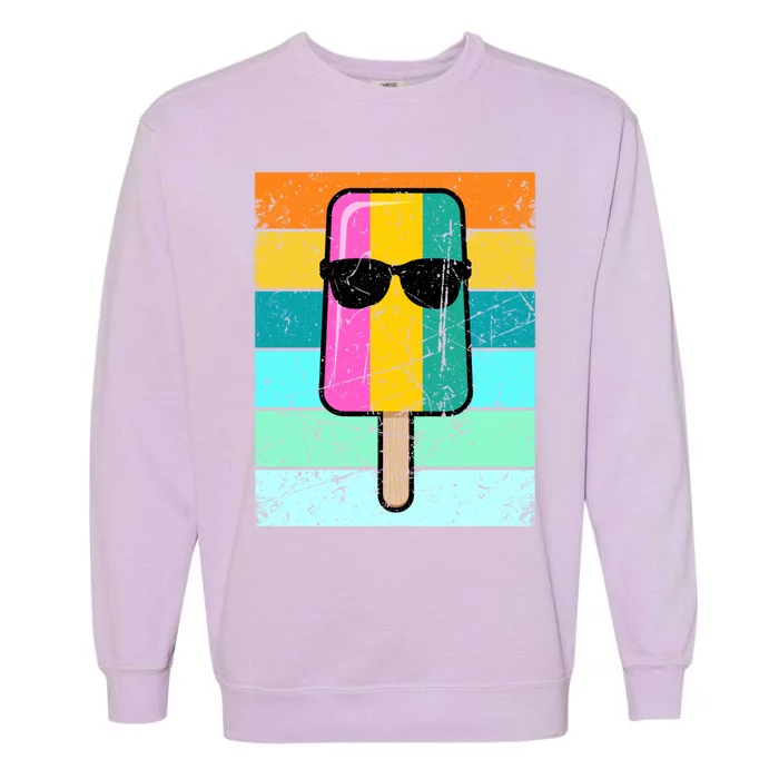 Summer Popsicle Gift Funny Ice Cream Beach Pool Party Gift Garment-Dyed Sweatshirt